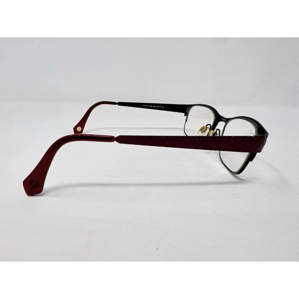 FYSH 3435 463 Eyeglass Frames Only 52-18-135 Red Black Urban Eyewear